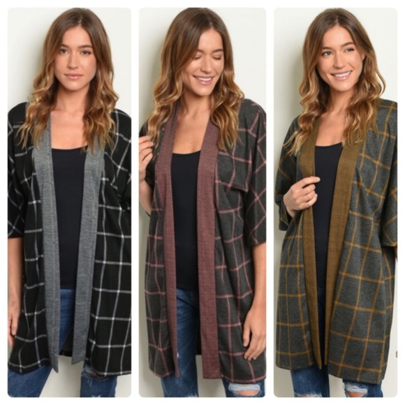 👋 LAST ONE! Pretty Plaid Cardigan - Picture 3 of 3